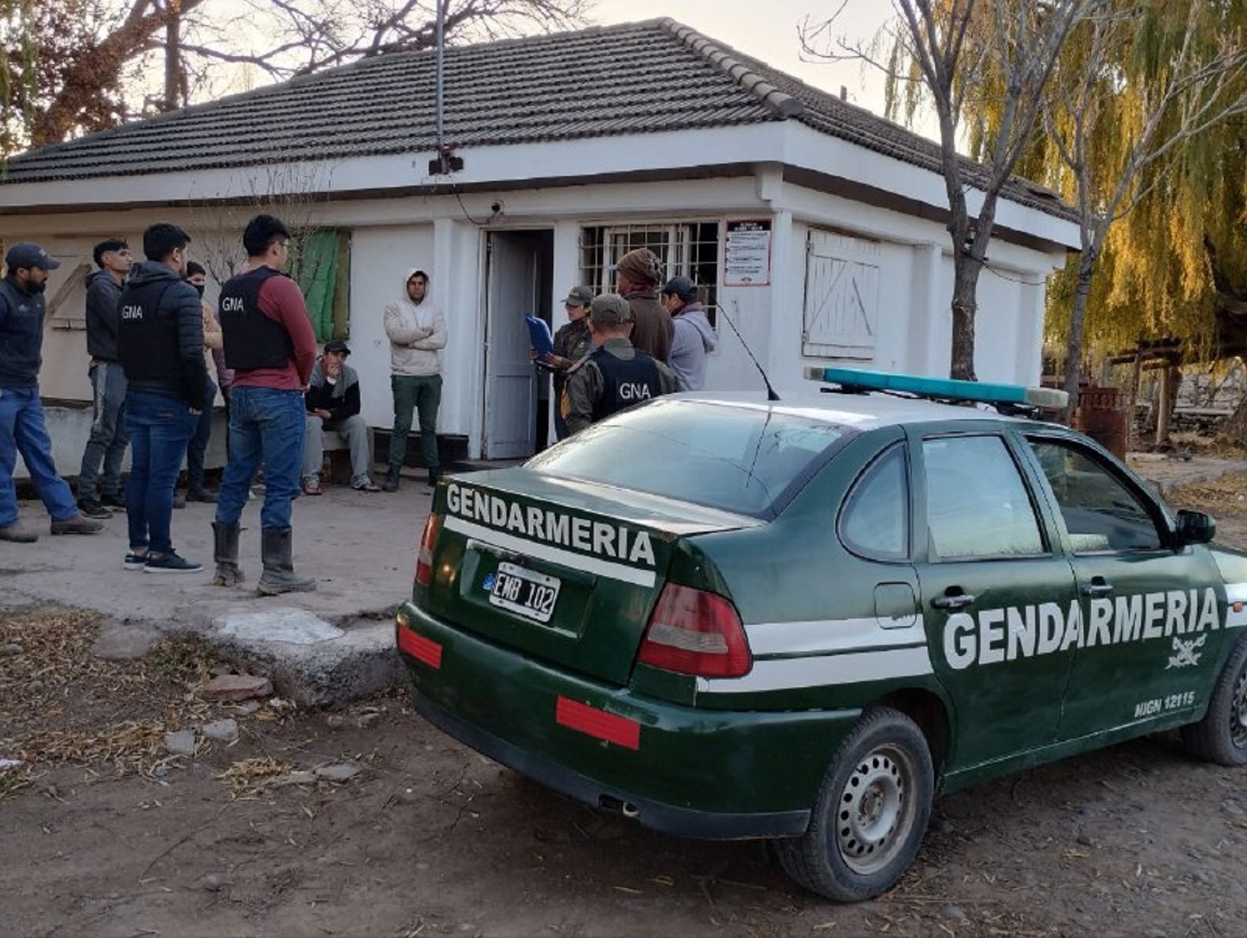 Se encontraban en una vivienda de Centenario. Foto: gentileza Gendarmería. 