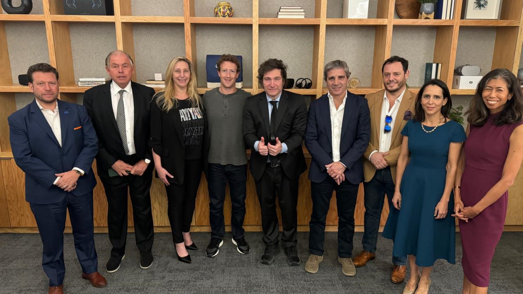 Javier Milei se reunió con Mark Zuckerberg, Foto: Presidencia.
