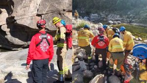 Un turista de Neuquén escalaba con amigos en Mina Clavero y cayó de 12 metros de altura