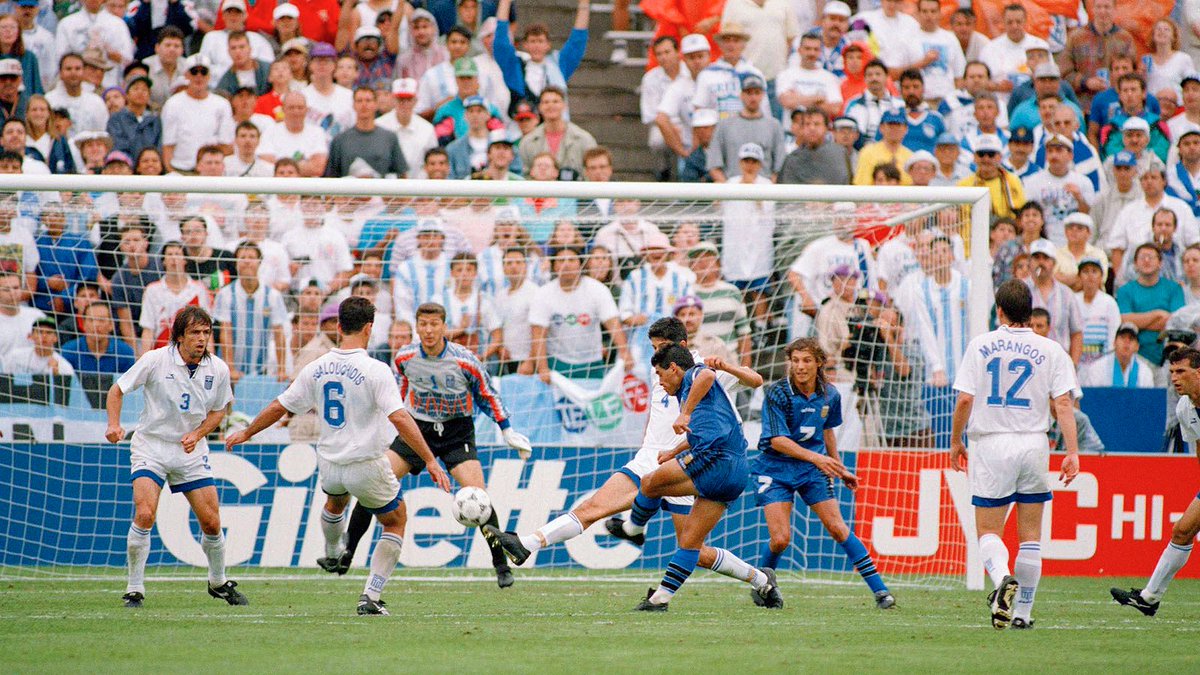 El último gol Maradona en la Selección Argentina durante el Mundial 1994. 