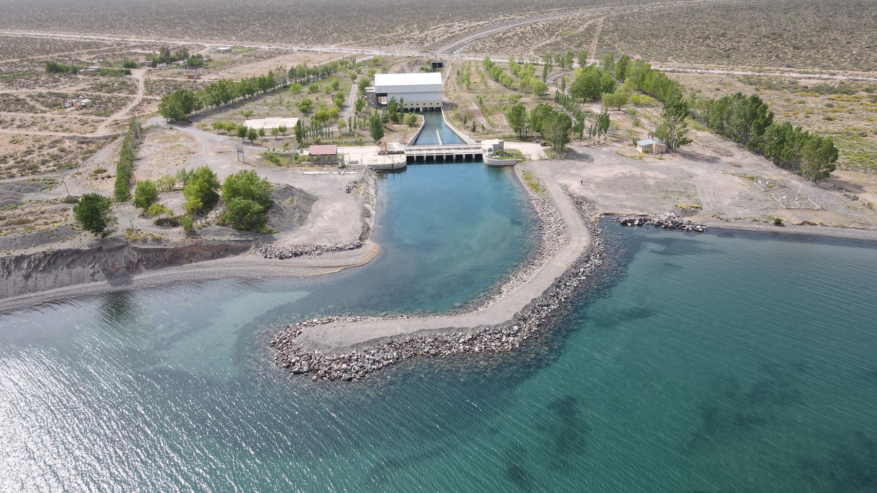 La bocatoma del Mari Menuco es la última inversión grande que recibió el sistema que ya muestra signos de agotamiento. Foto: gentileza.