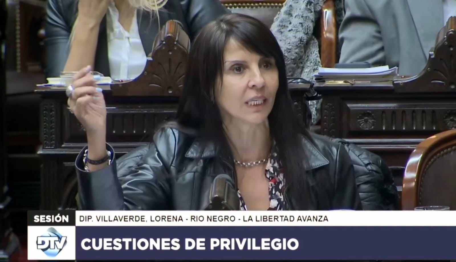 Lorena Villaverde en la sesión de ayer. Su ex mano derecha presentará hoy un escrito ante la Justicia con acusaciones a los actuales colaboradores de la diputada.