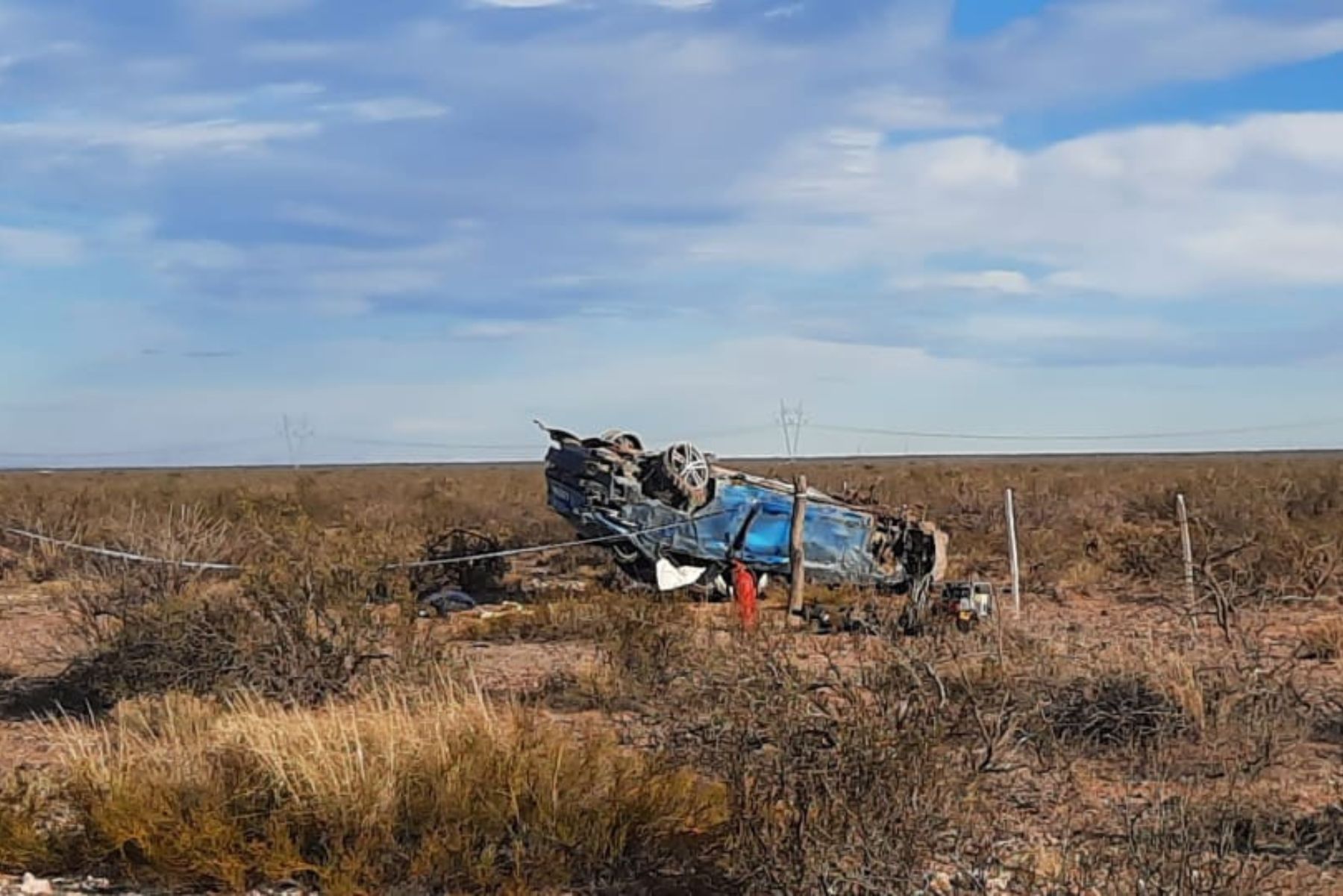 Un hombre murió tras volcar con su auto en la Ruta 51 de Neuquén (Foto: gentileza)