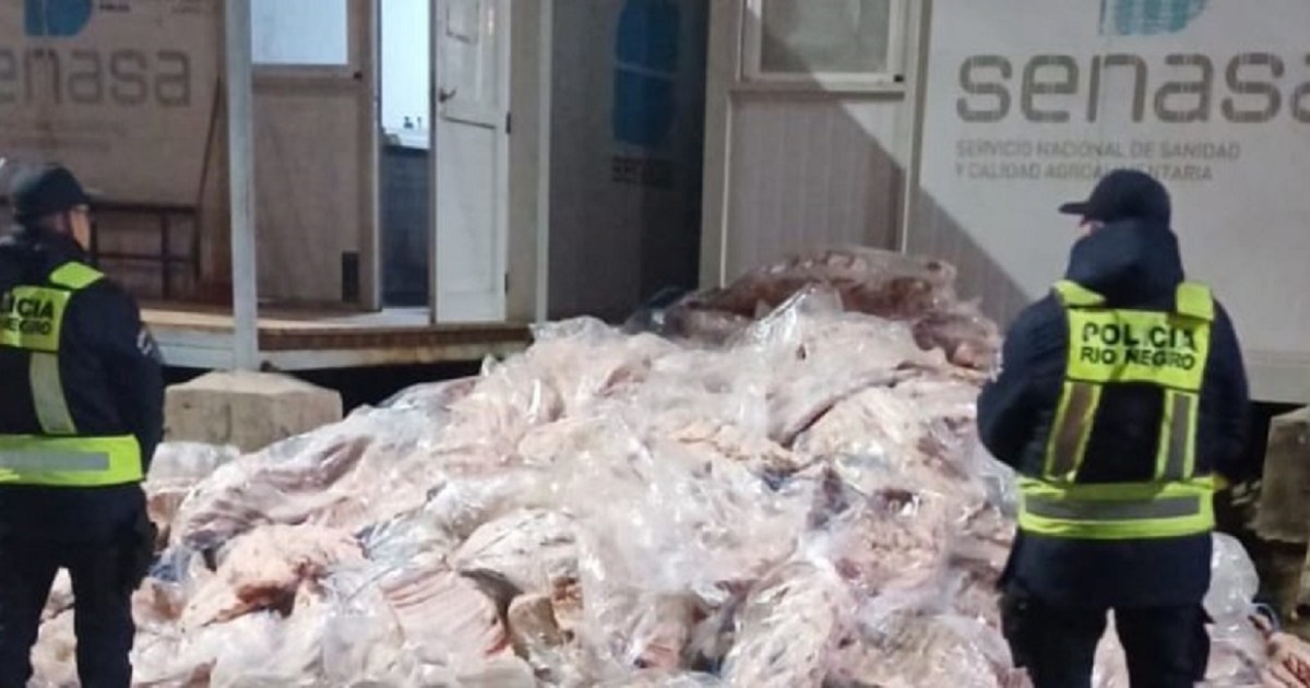He illegally transported 7,500 kilograms of meat by truck from La Pampa to Cipolletti