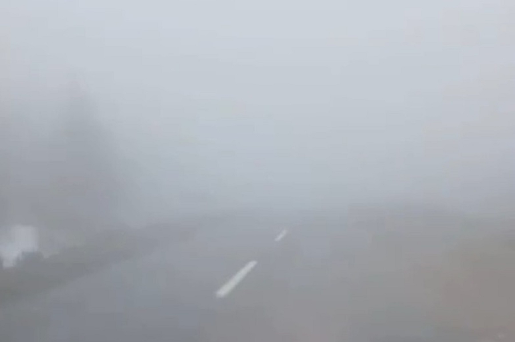 Visibilidad reducida en la Ruta 40, entre Bariloche y El Bolsón. Foto: captura Vialidad Nacional. 