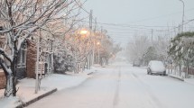 Imagen de La nieve llegó a Cutral Co y Plaza Huincul este jueves y ya hay varios centímetros acumulados