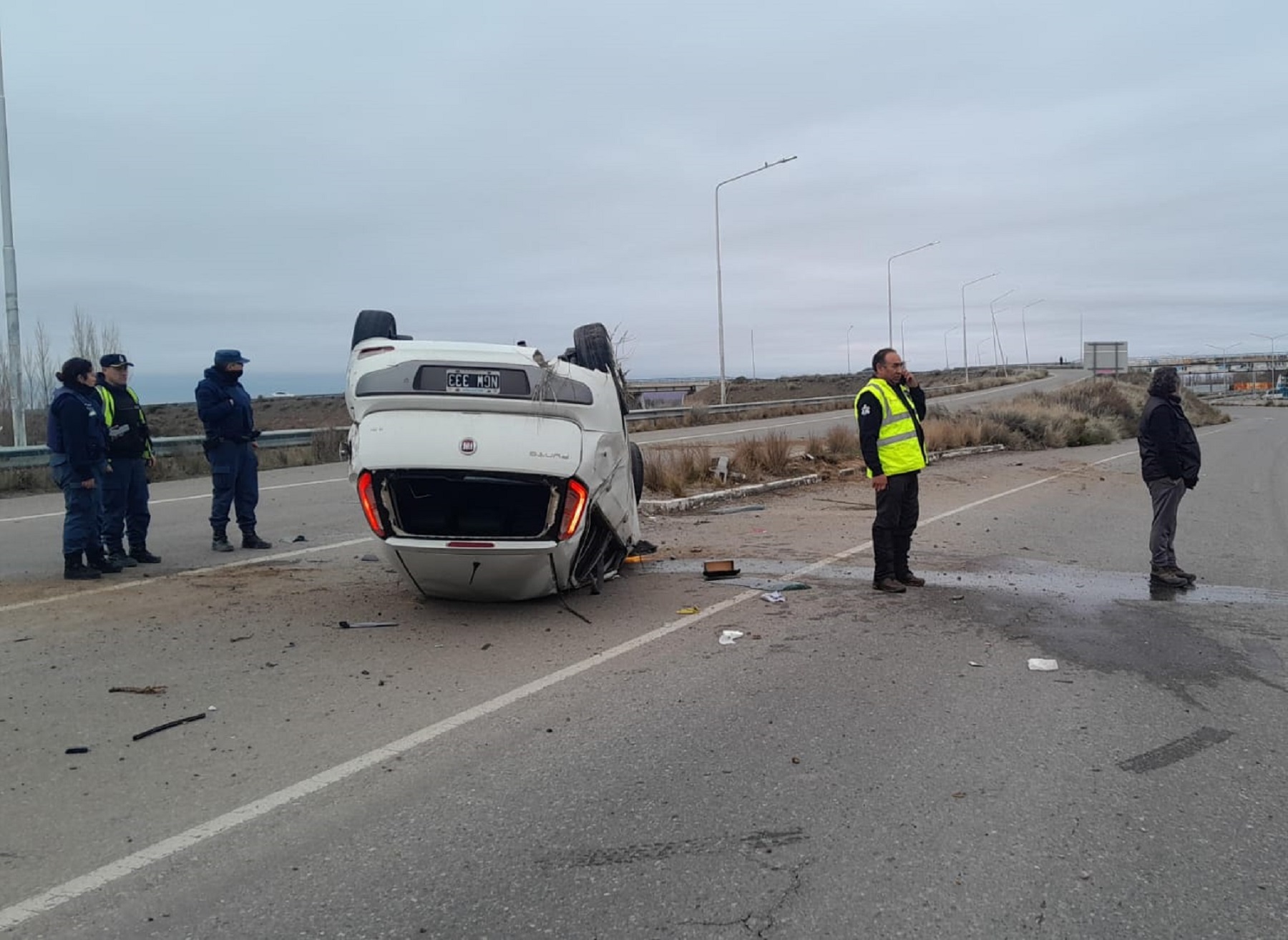 Ocurrió esta tarde, a pocos kilómetros de Plottier. Foto: gentileza Policía de Neuquén. 