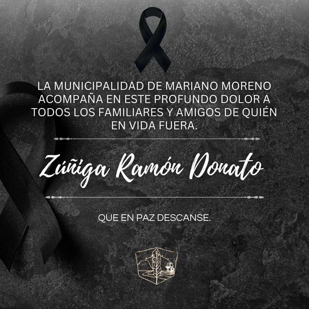 Dolor en Neuquén por la muerte de Ramón Zúñiga, exintendente de Mariano Moreno