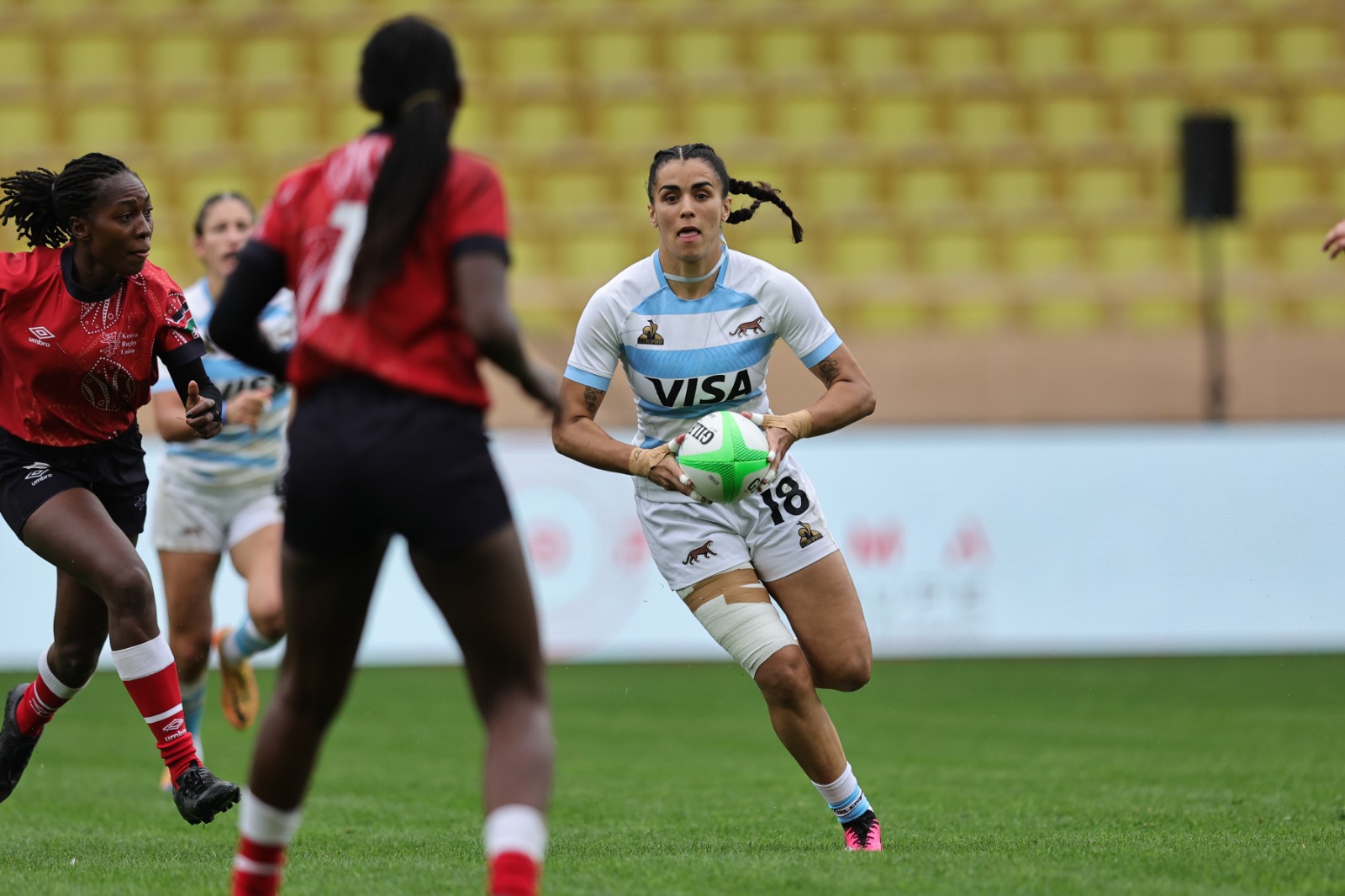 Josefina Padellaro, de Catriel, fue una de las jugadores regionales de Argentina. (Foto: Mike Lee - World Rugby)