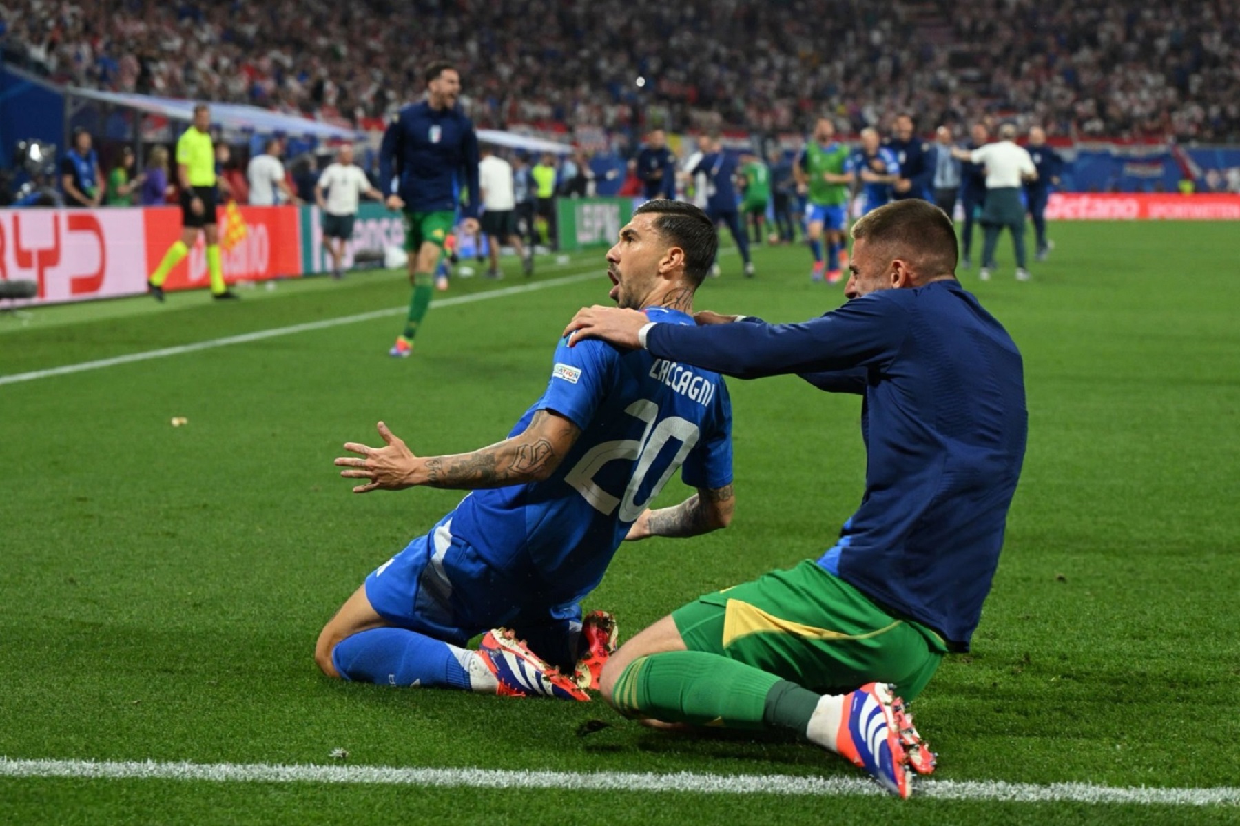 Italia empató de manera agónica ante Croacia y se metió en los octavos de la Copa América.