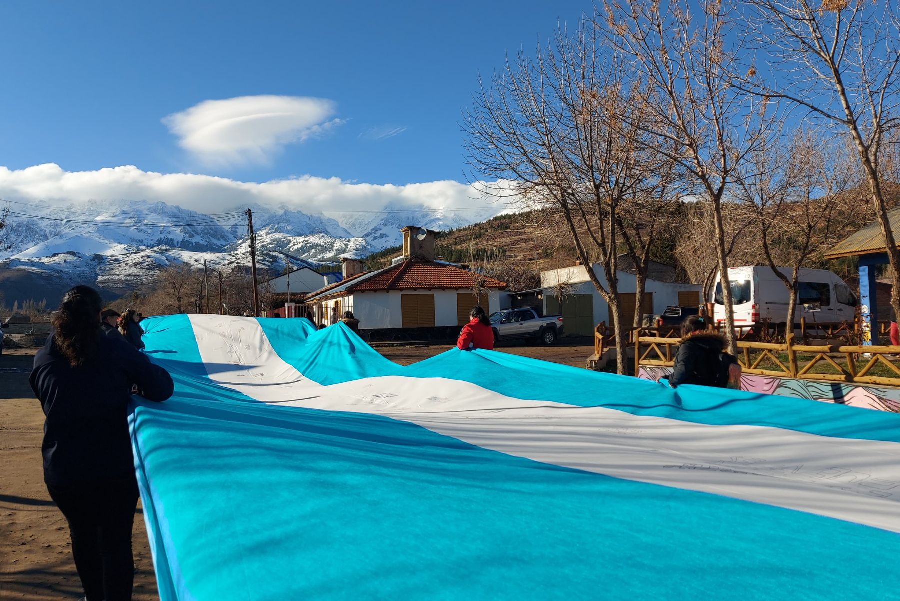 La bandera más larga de argentina está en Neuquén (Foto: gentileza Nicolás Fuentes)