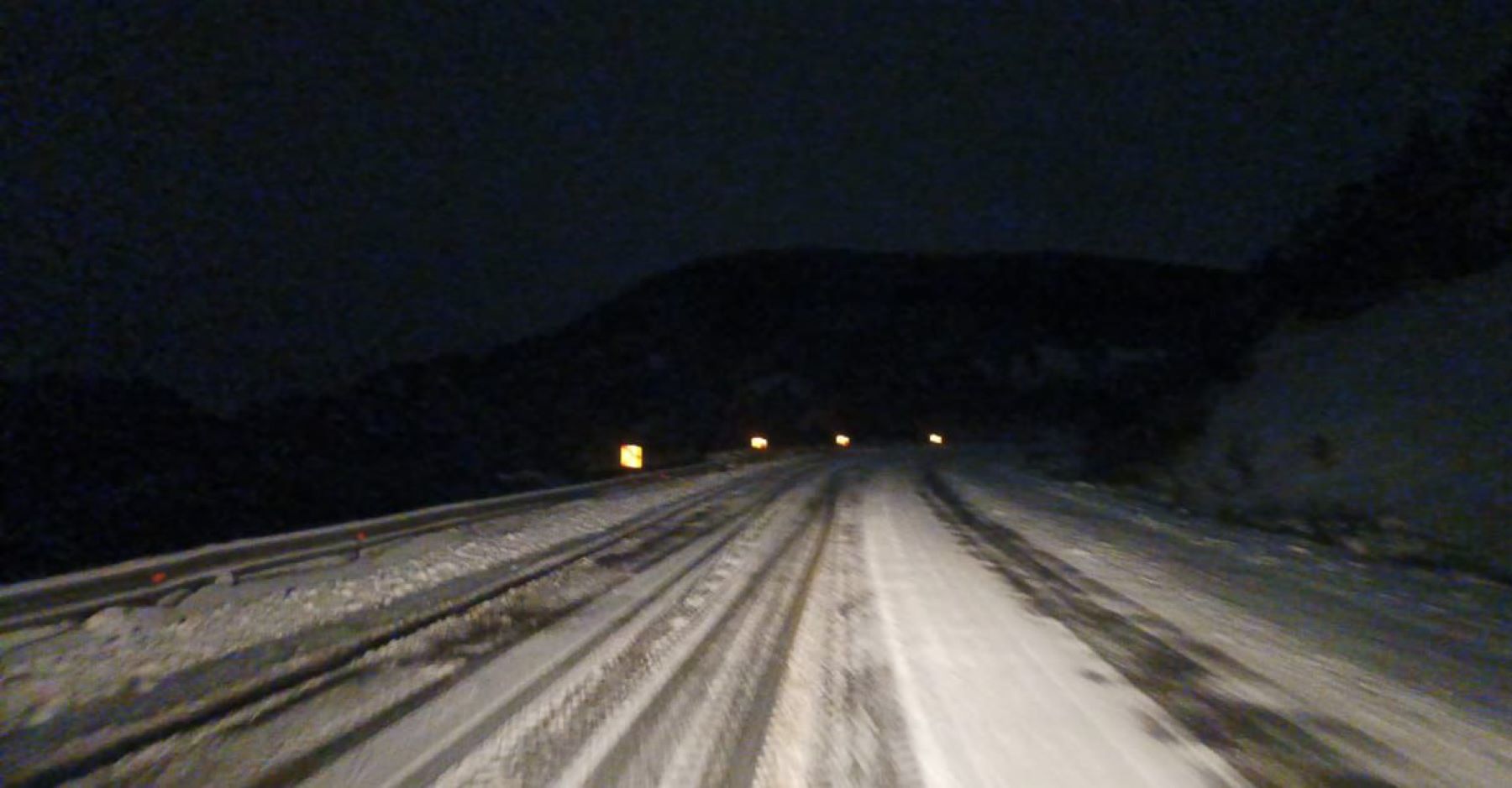 Nieve en la Ruta 40. (Foto de archivo)