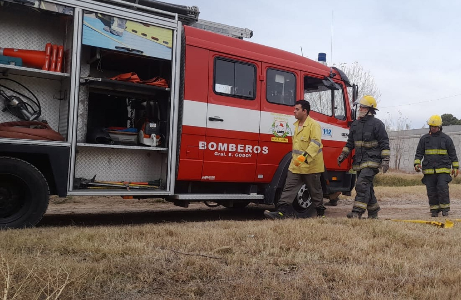 Bomberos de Godoy intervinieron en el hecho. Foto gentileza archivo