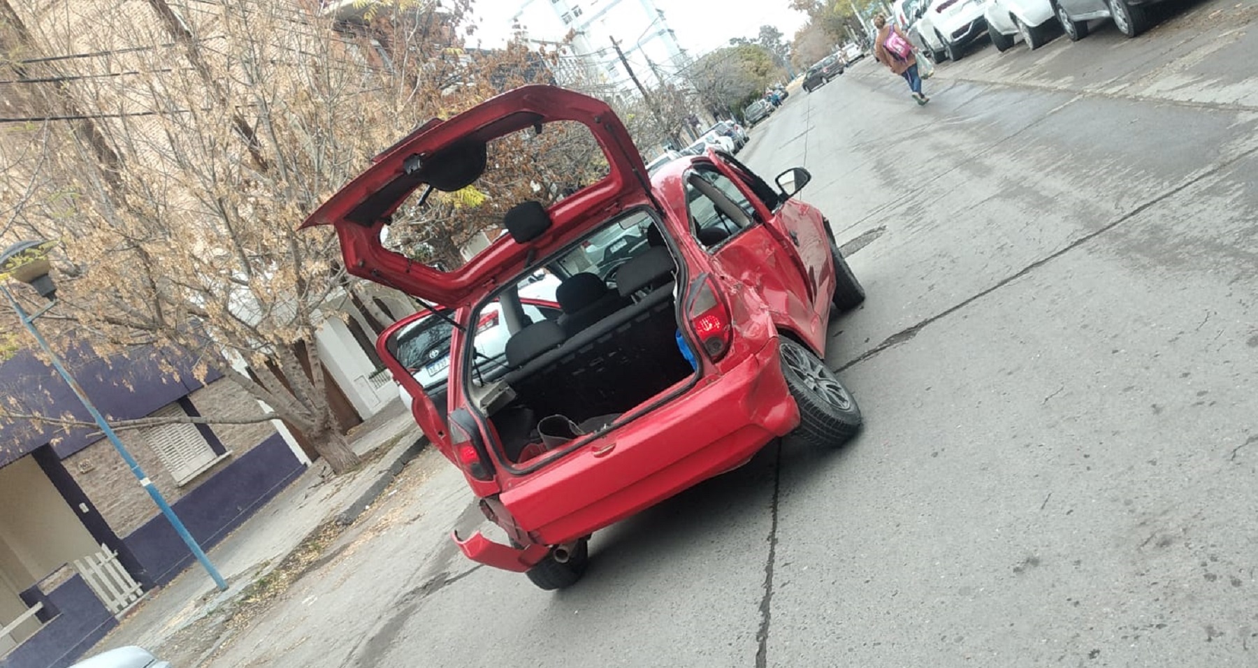 El choque ocurrió este miércoles en Roca. Foto: gentileza