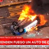 Imagen de Ley Bases en el Senado, en vivo: gases lacrimógenos, piedrazos y un auto quemado en medio de los incidentes