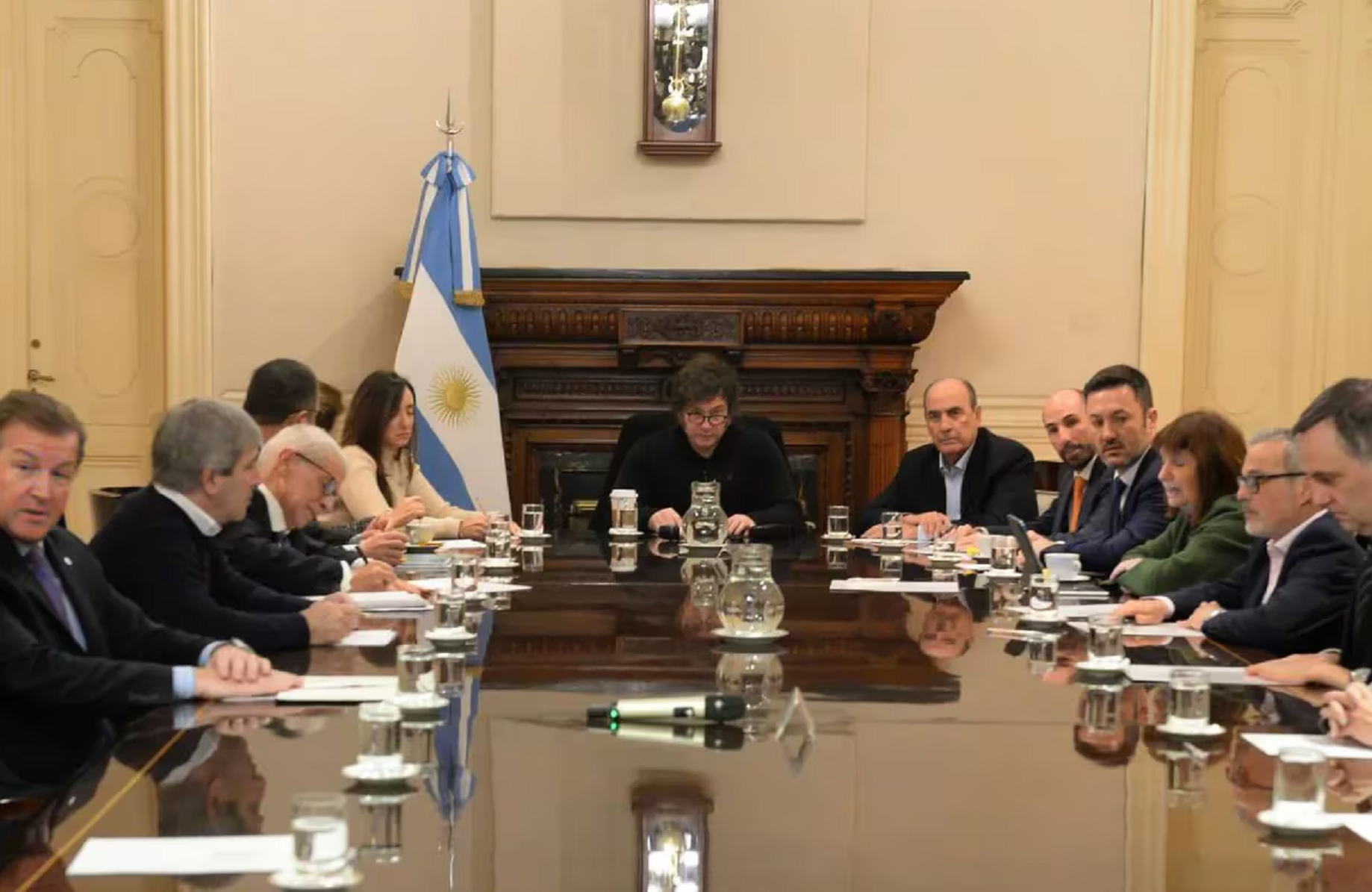 La reunión de Gabinete se realizó esta mañana. Foto Presidencia