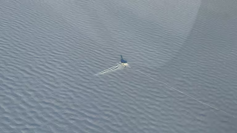 Así quedó la avioneta sobre el lago congelado (Gentileza: Diario Jornada)