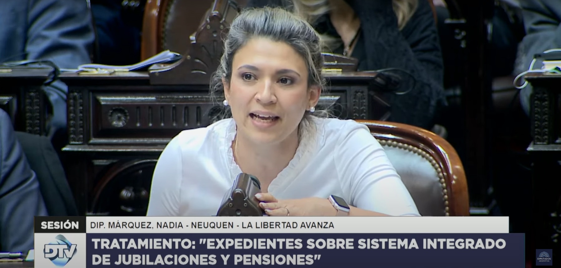 La diputada nacional de LLA, Nadia Márquez, de Neuquén.