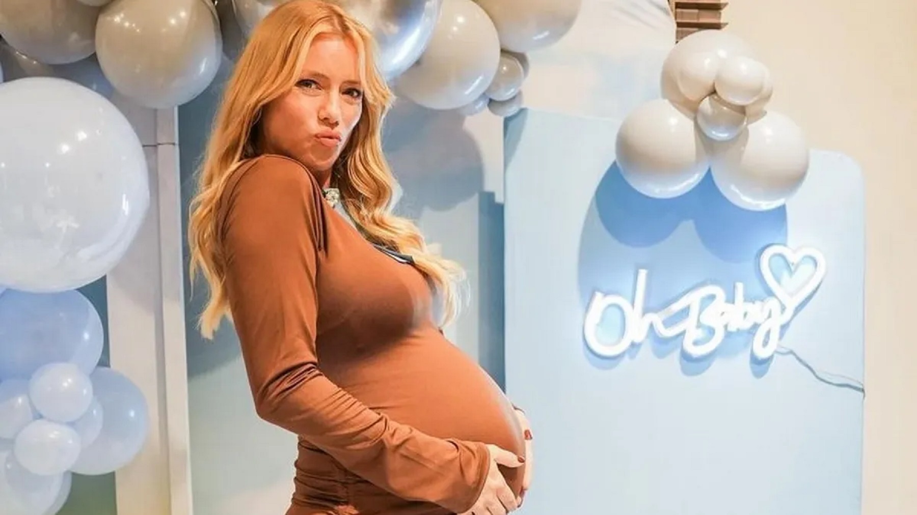 Nicole Neumann en la última etapa de su embarazo. 