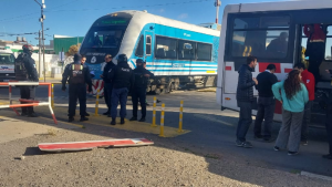 VIDEO: Un colectivo chocó el Tren del Valle y es un caos el tránsito del bajo en Neuquén