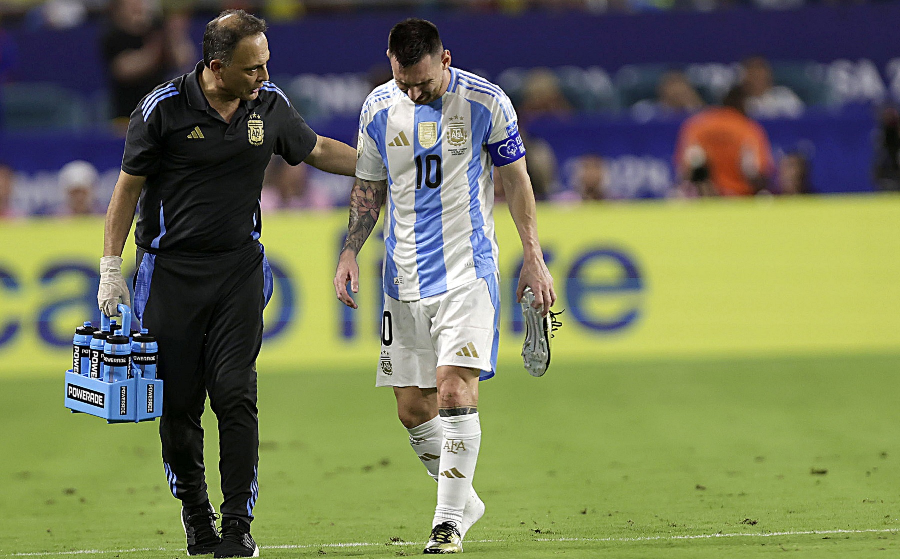 Lionel Messi sufrió una lesión en la final de la Copa América. Foto: FBaires.