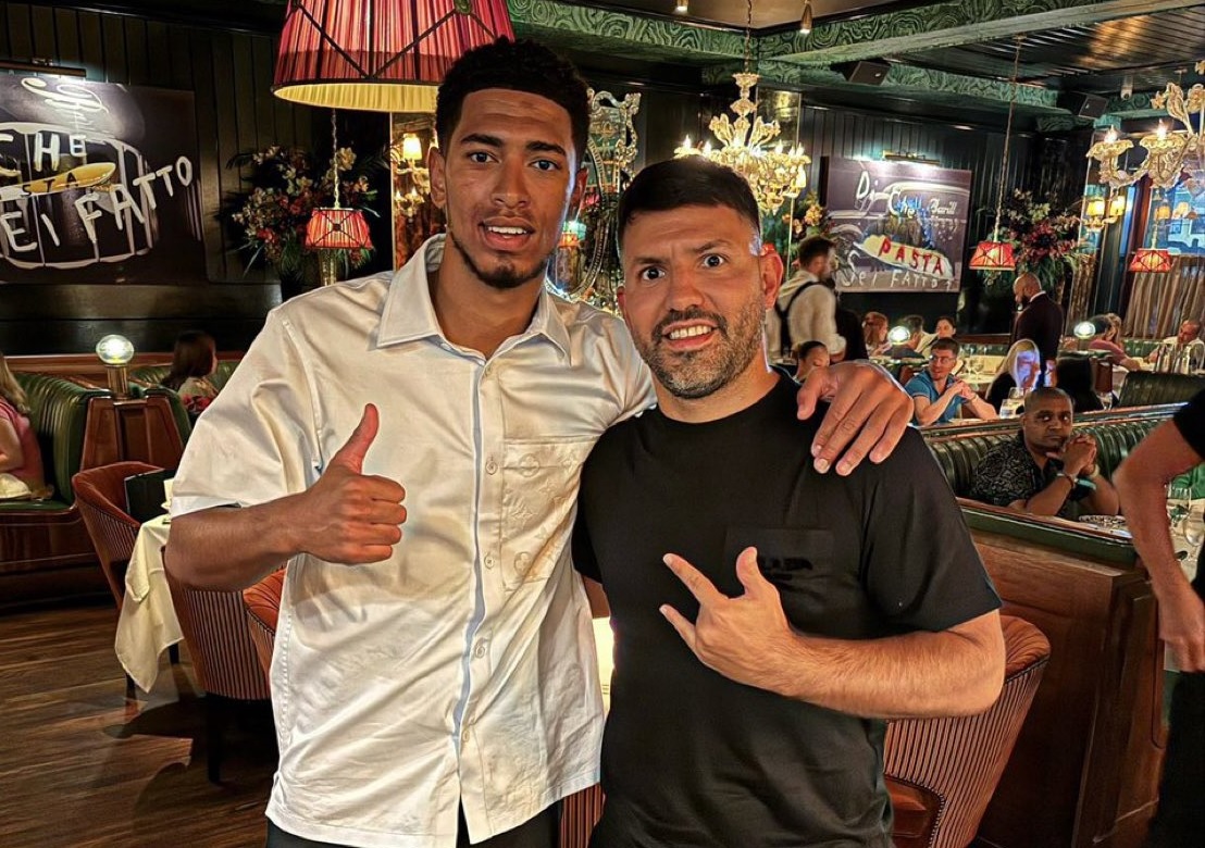 Bellingham y Agüero se encontraron en Miami y los fanáticos enloquecieron en las redes.