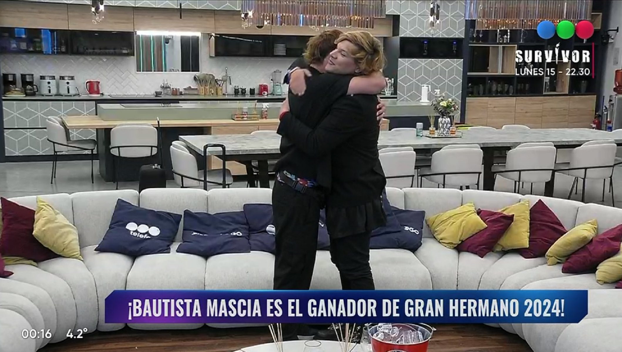 Bautista Mascia ganó Gran Hermano. Lo anunció Santiago del Moro. 