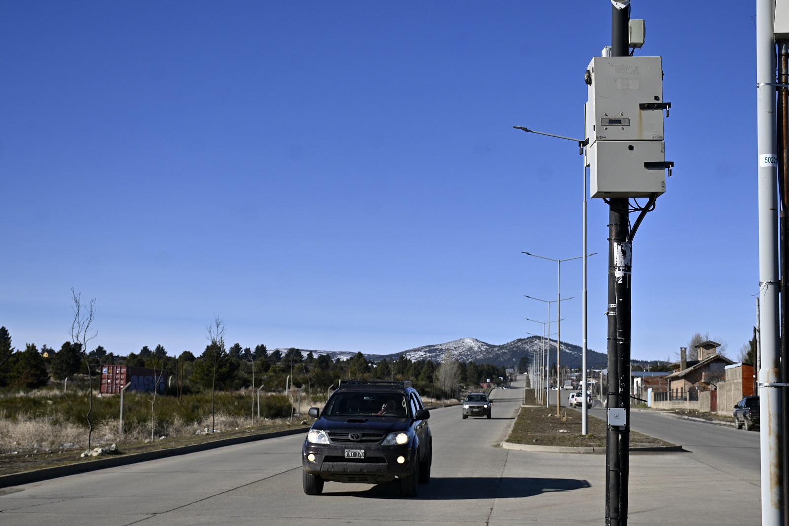 En Bariloche hay radares autorizados por nación en varias avenidas urbanas. Deberán tener ahora permiso provincial. Archivo