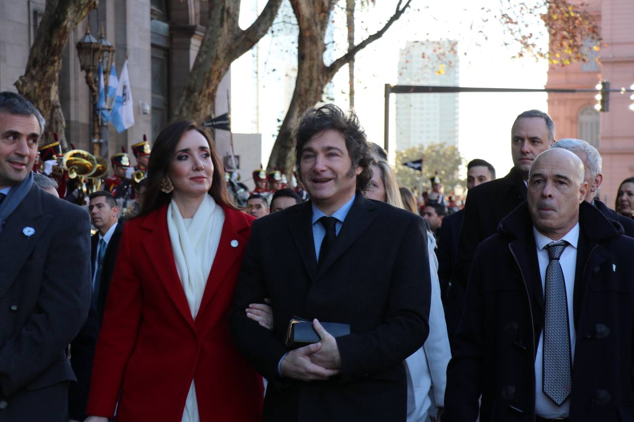 Del brazo, el presidente Javier Milei y la vicepresidenta Victoria Villarruel se volvieron a mostrar juntos. (Foto Presidencia)