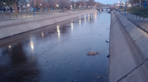 Imagen de Roca bajo cero este martes: el canal grande congelado y la ola polar continúa, aunque más leve