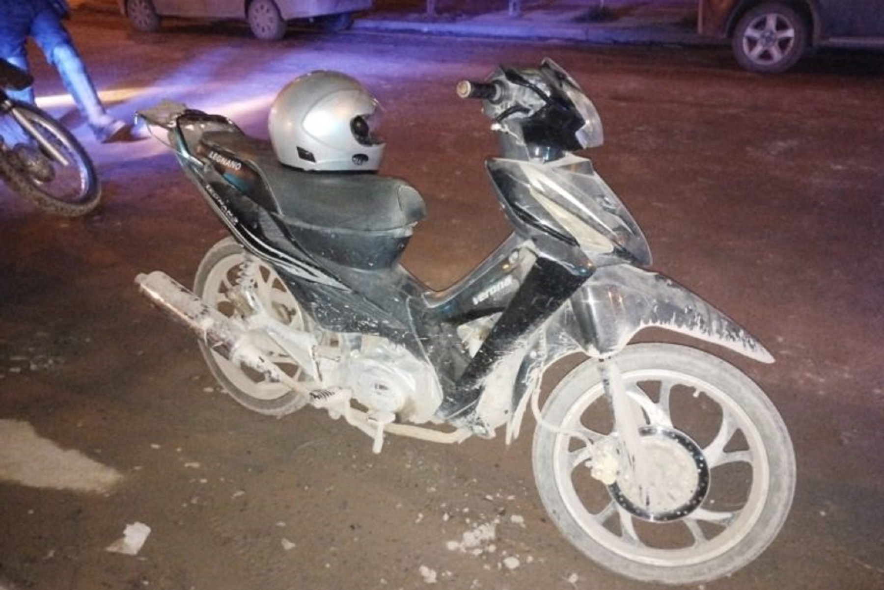 Esta es la moto que fue incautada por parte de la Policía de Río Negro y que tenía pedido de secuestro.  