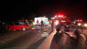 Tres heridos por un choque frontal en Ruta 7, cerca de El Chañar: uno fue derivado a Neuquén