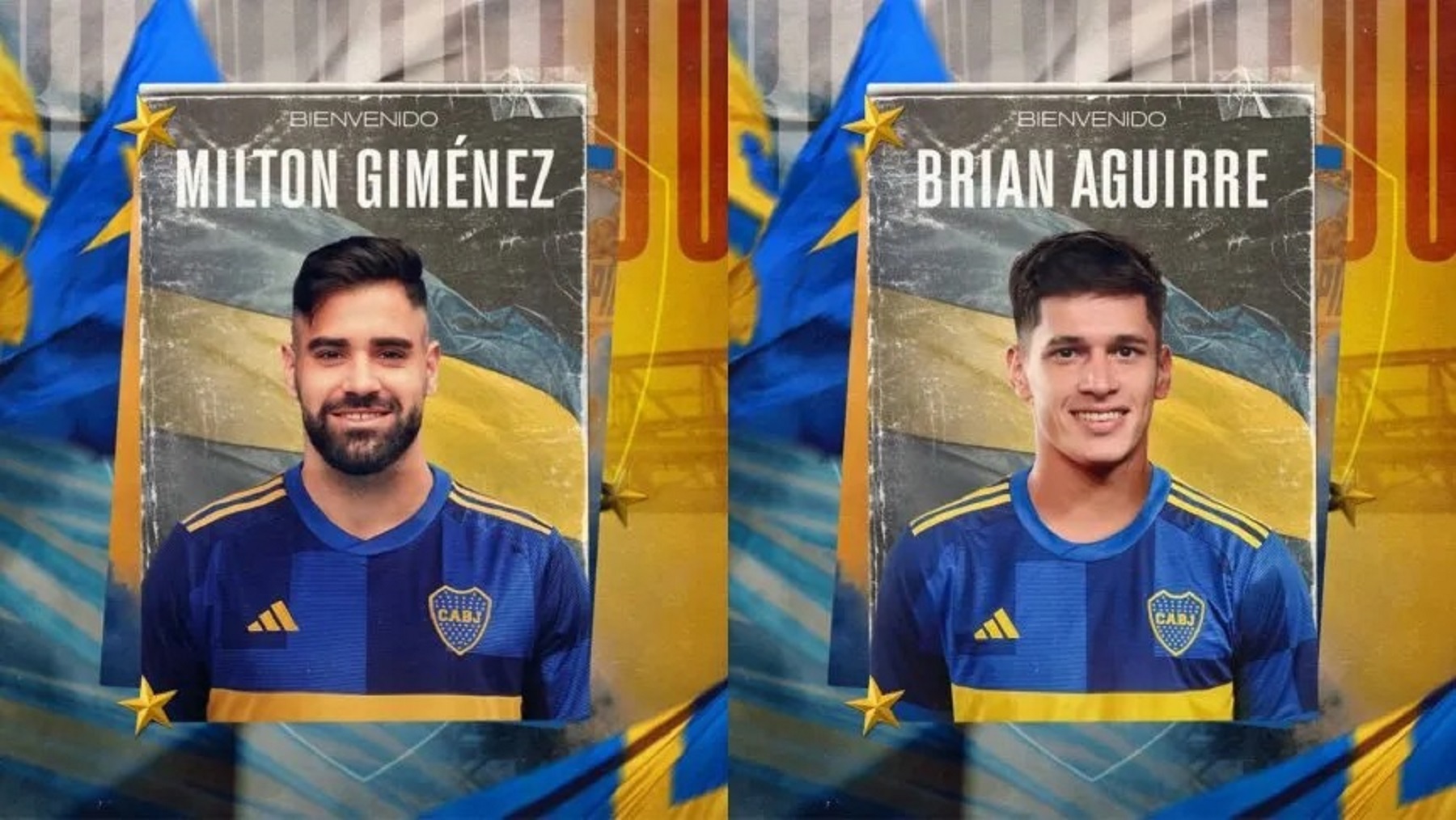 Boca anunció los fichajes de Brian Aguirre y Milton Giménez.