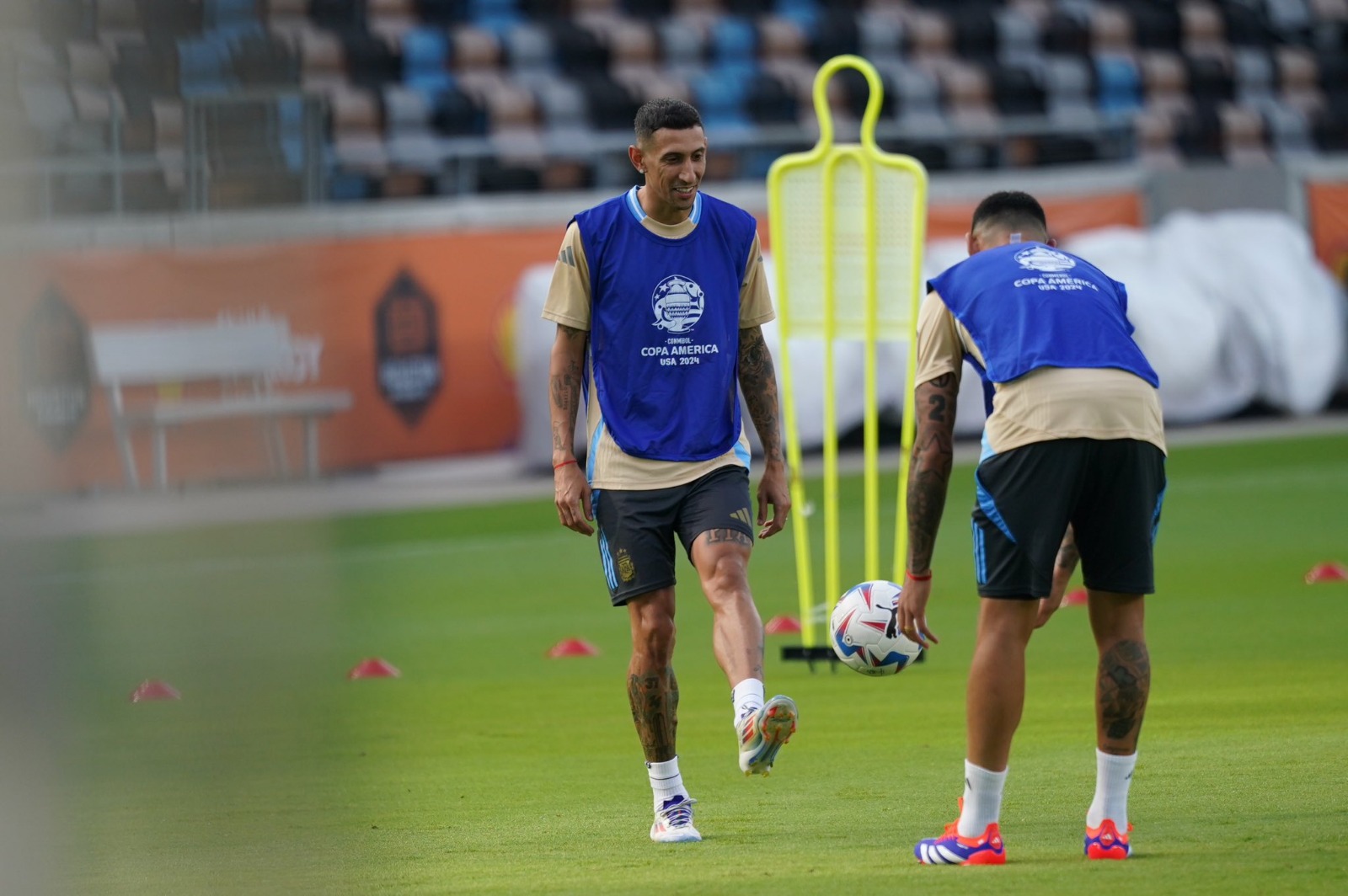 Ángel Di María se perfila para ser titular ante Canadá. Foto: @Argentina.