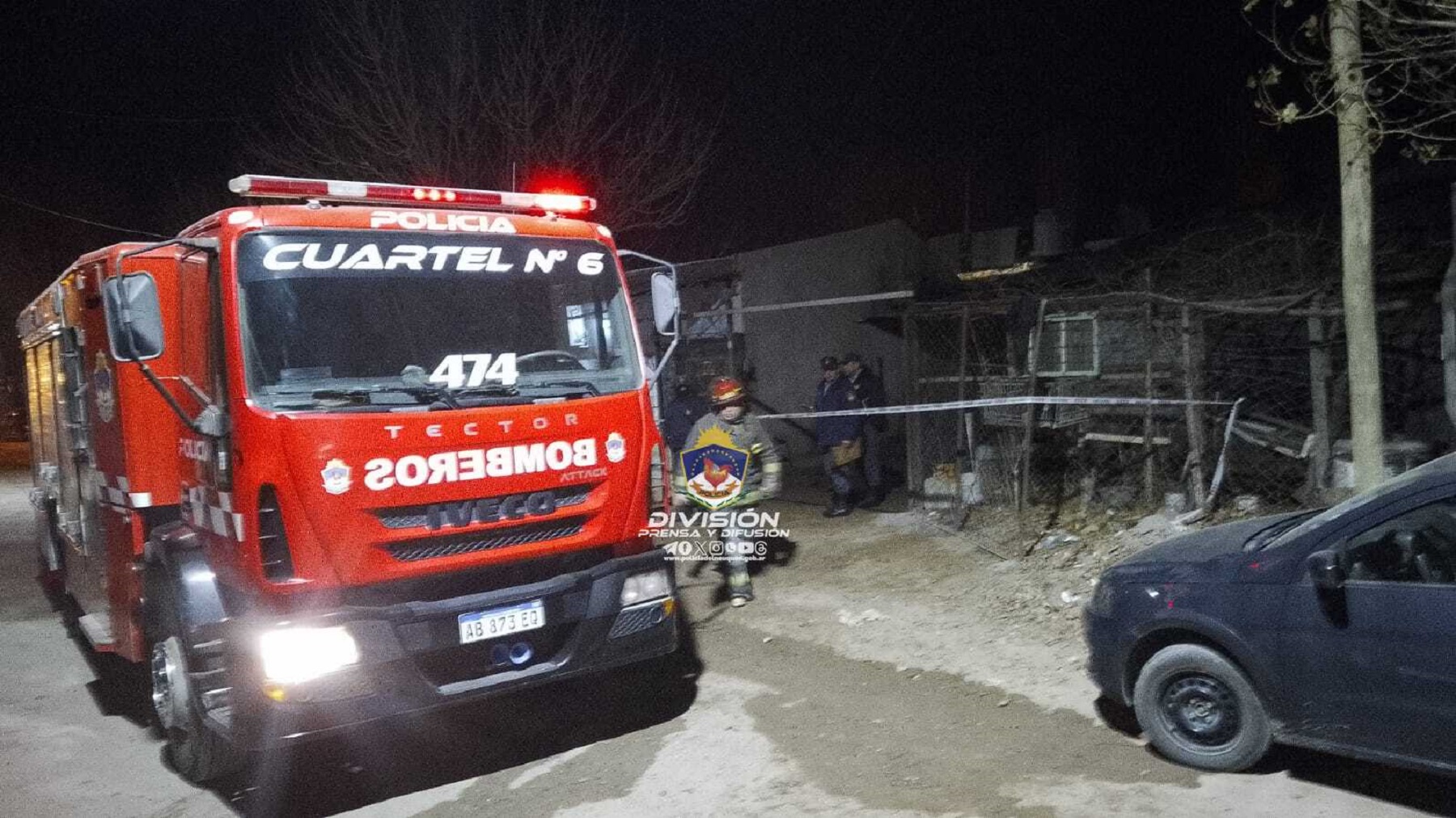 Ocurrió en Lago Muster y Rosario. Foto: Gentileza policía de Neuquén. 
