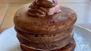 En cinco minutos: pancakes de chocolate