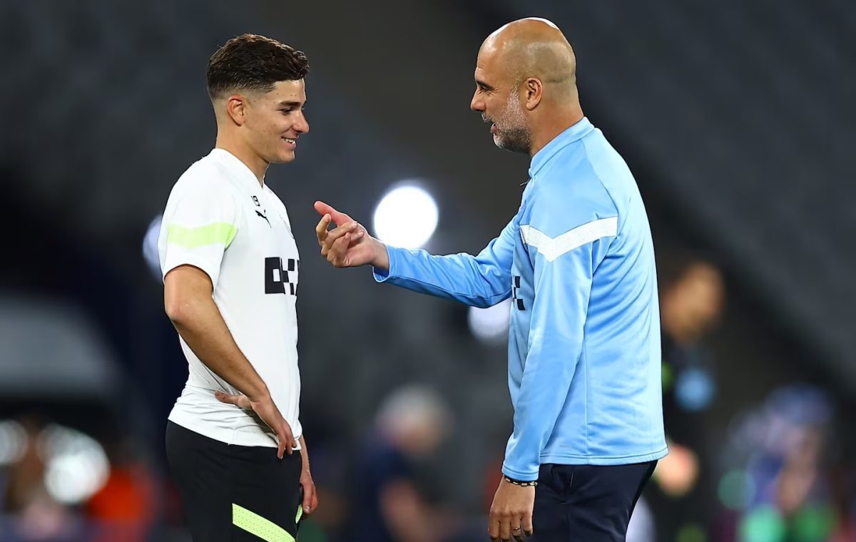 Julián Álvarez y un entredicho con Pep Guardiola.