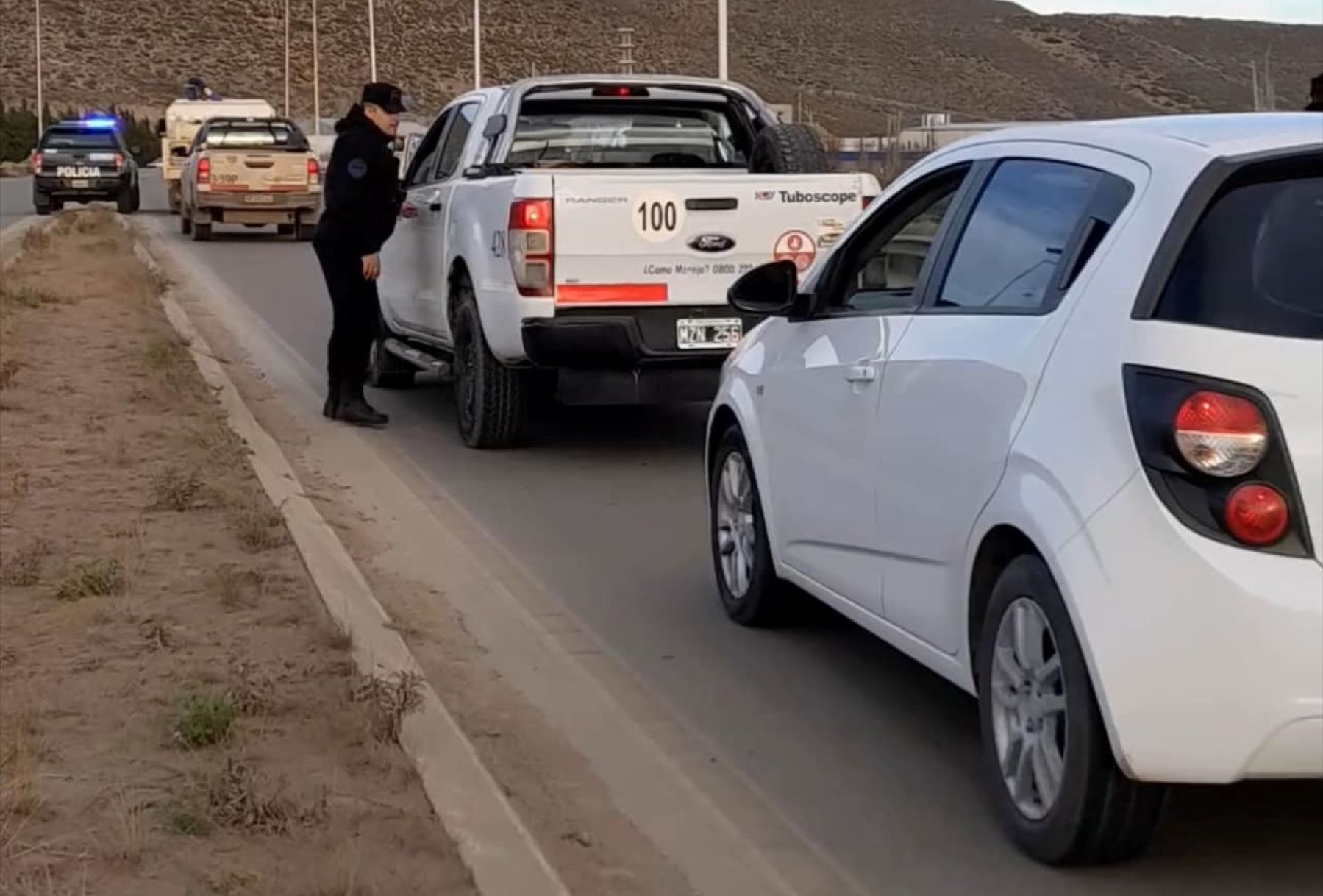 "Yo soy Loan", la frase que activó controles en rutas de Chubut y Santa Cruz. Foto: Gentileza La vanguardia Noticias. 