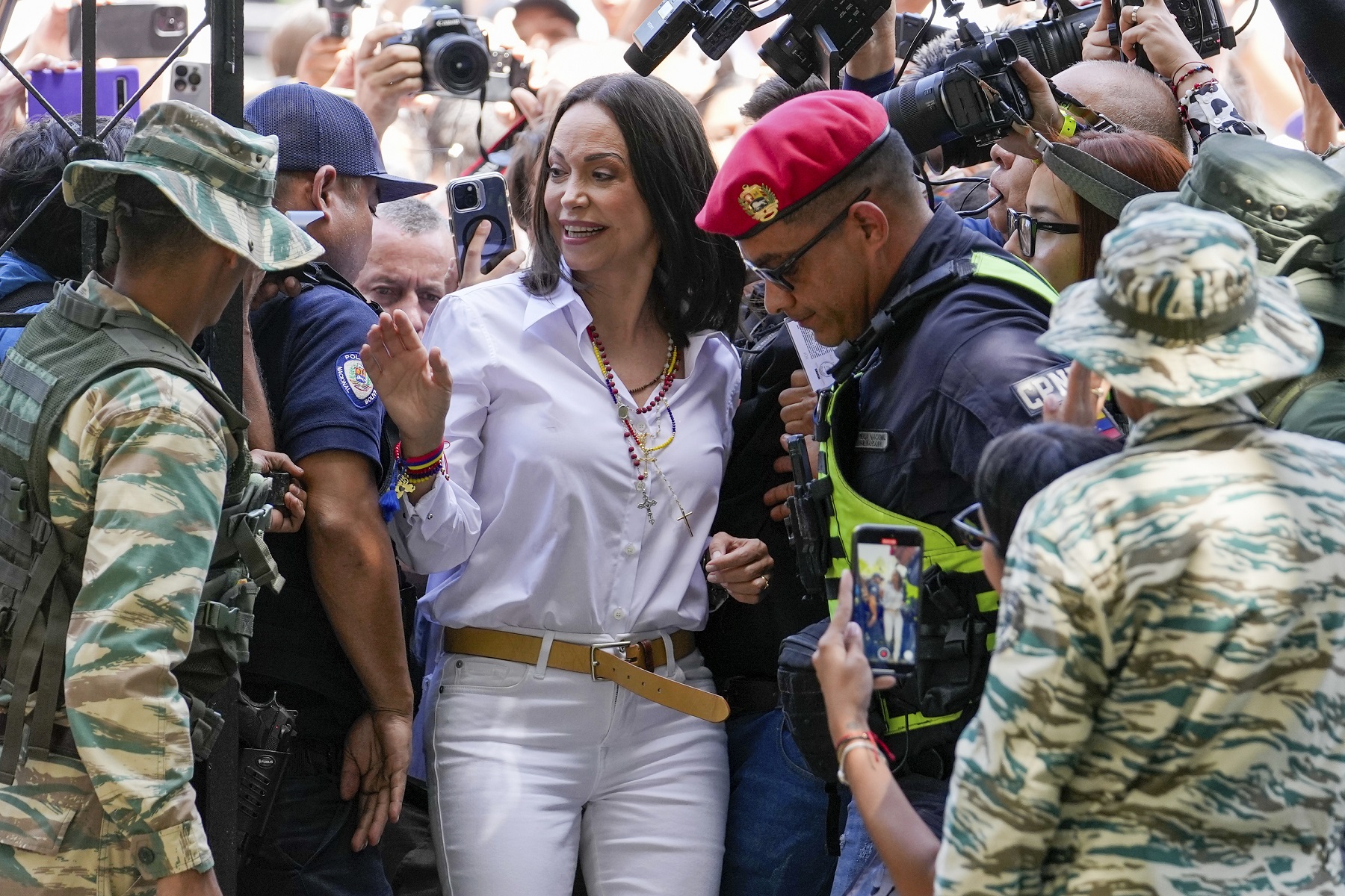 La líder opositora María Corina Machado. (Foto de AP)