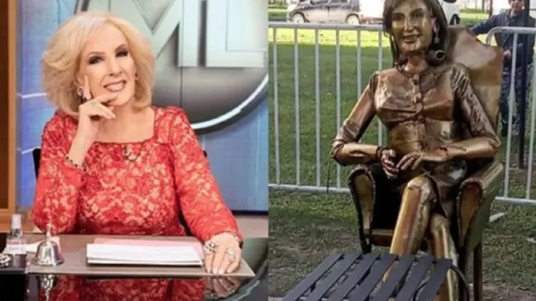 Vandalizaron la estatua de Mirtha Legrand