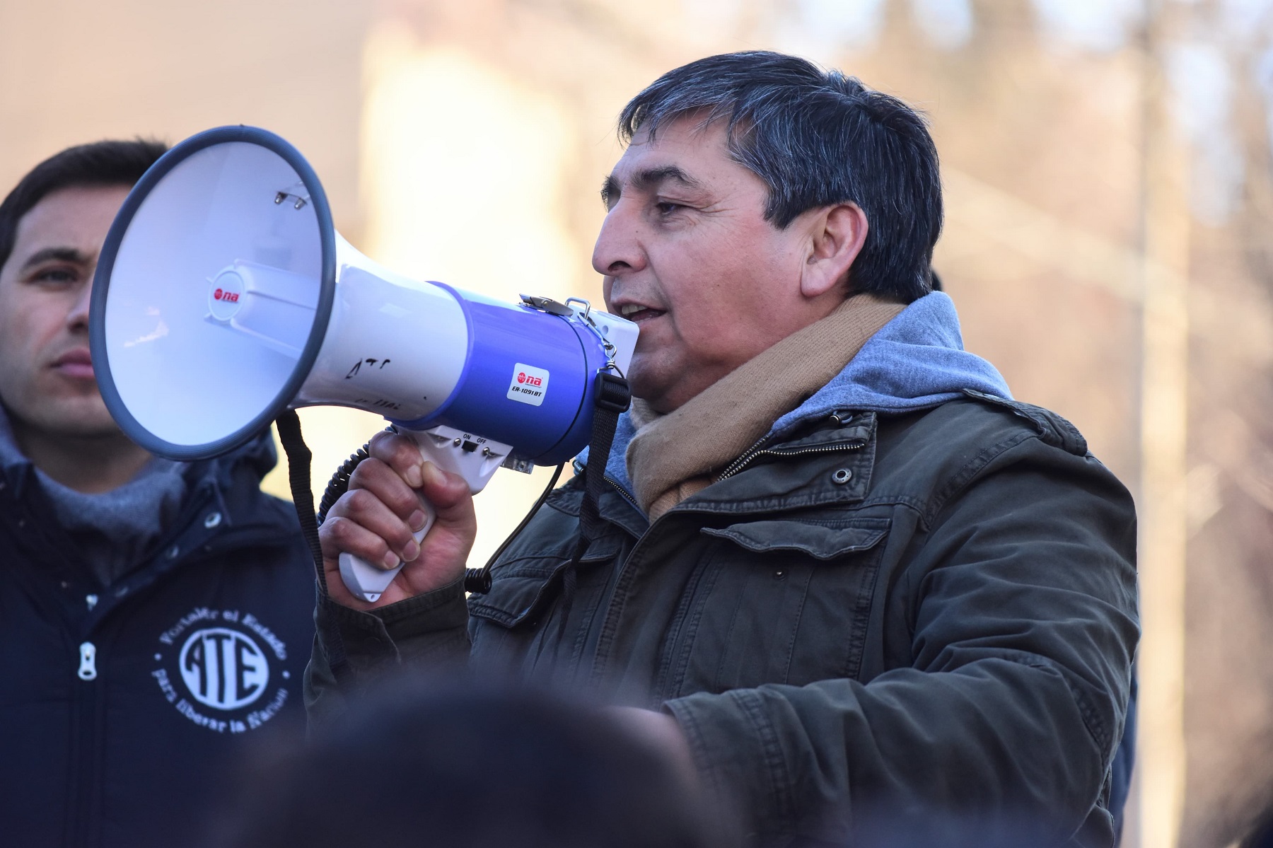 Carlos Quintriqueo, secretario general de ATE  en Neuquén (Cecilia Maletti)