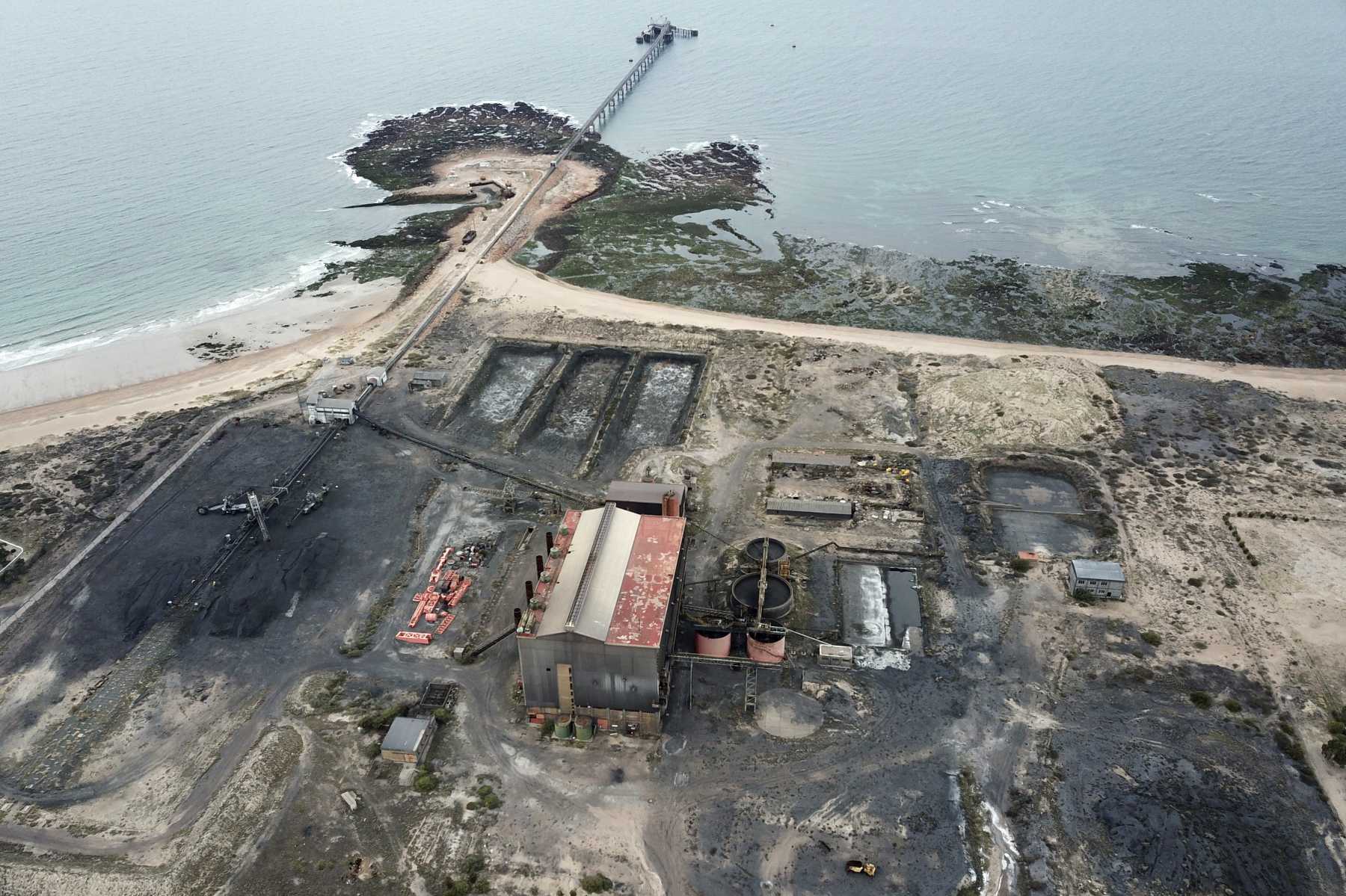 Punta Colorada, donde funcionará un nuevo puerto petrolero. (Foto: Marcelo Ochoa)