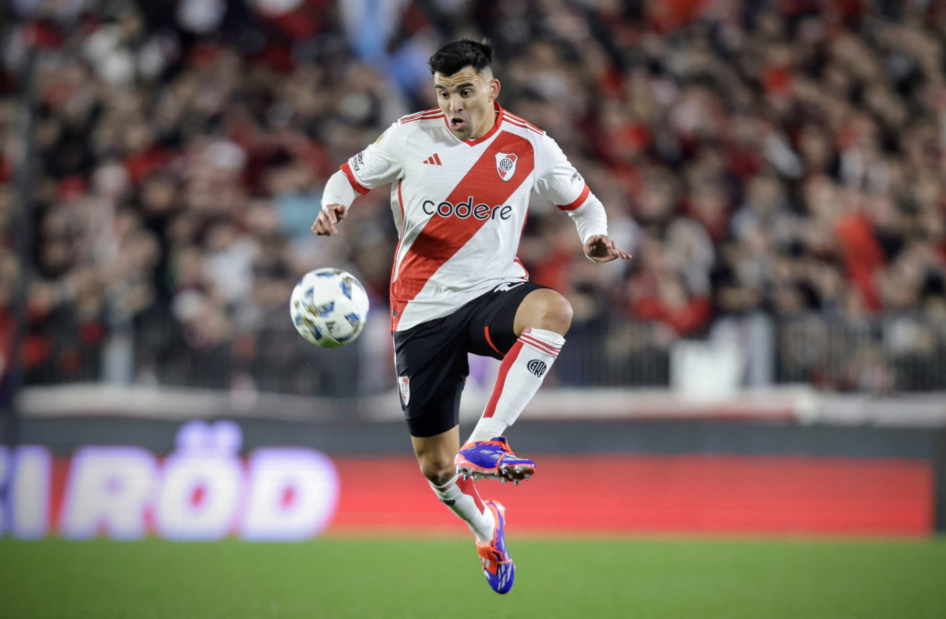 RIVER PLATE VS NEWELLS OLD BOYS.ACUÑA/ Fecha 12 Torneo Liga Profesional. Futbol Argentina. Primera Division. 24/8/2024. Fotobaires