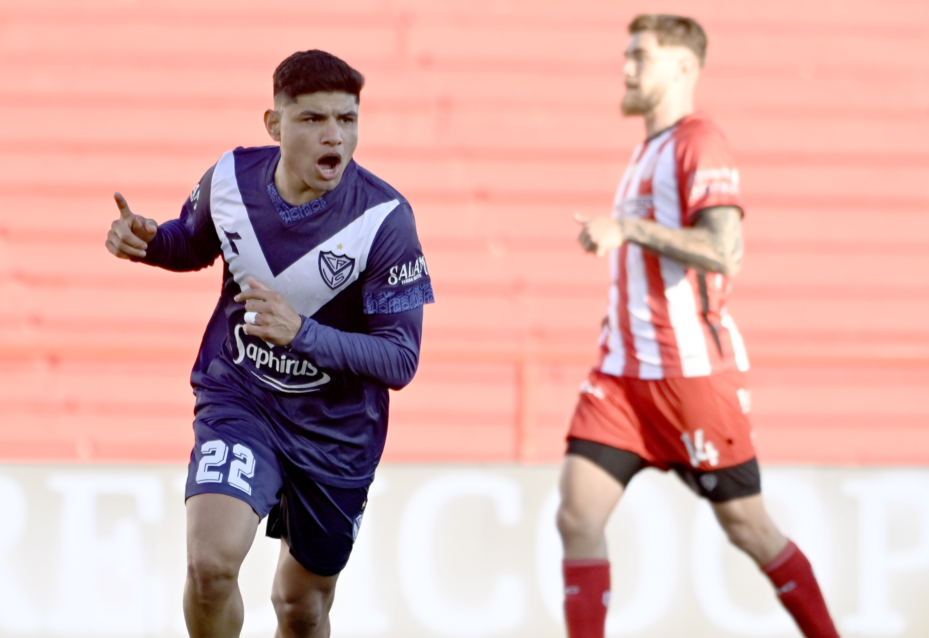 Claudio Aquino, goleador de Vélez que pretende Riquelme en Boca. 24/8/2024. Fotobaires