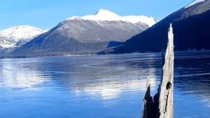 Video | Frío en la Patagonia: «Sonidos del más allá», el Lago Escondido de Tierra del Fuego completamente congelado