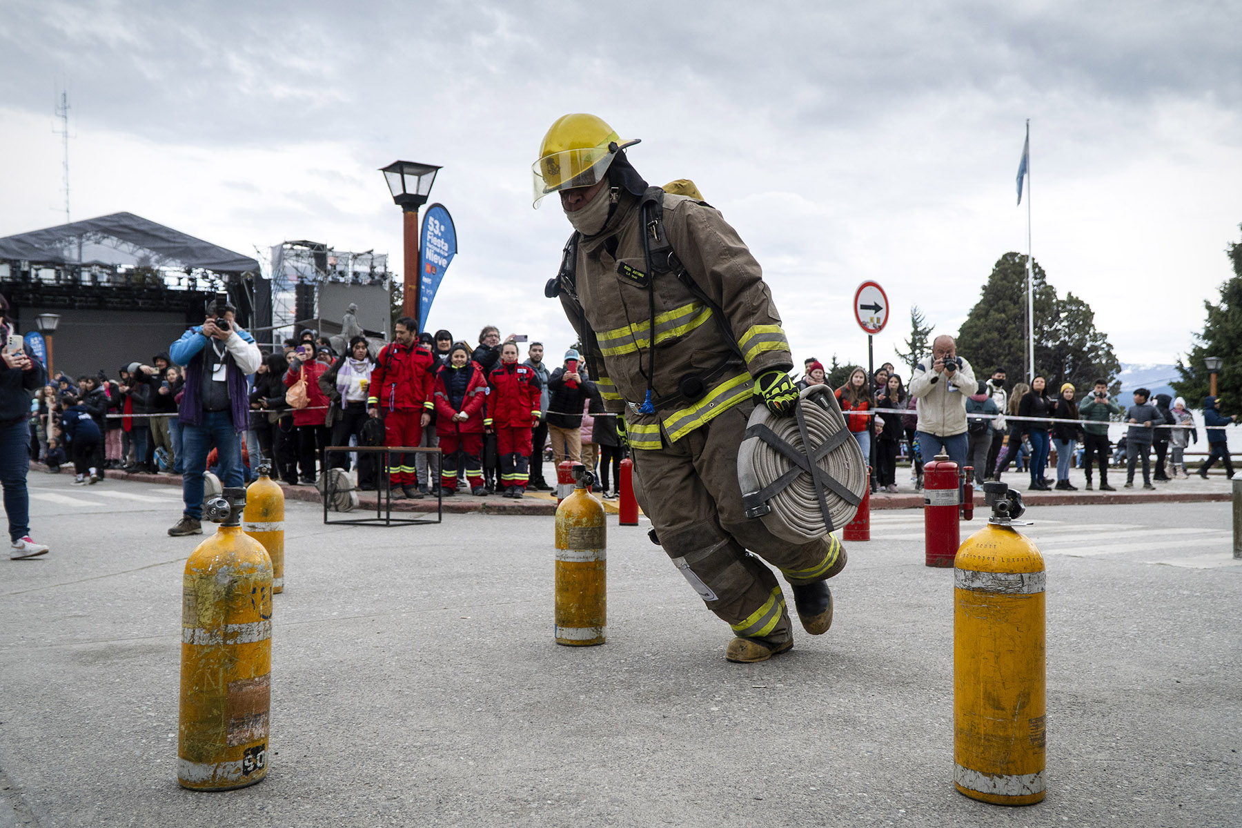 Carrera de bomberos Foto: Marcelo Martínez. 