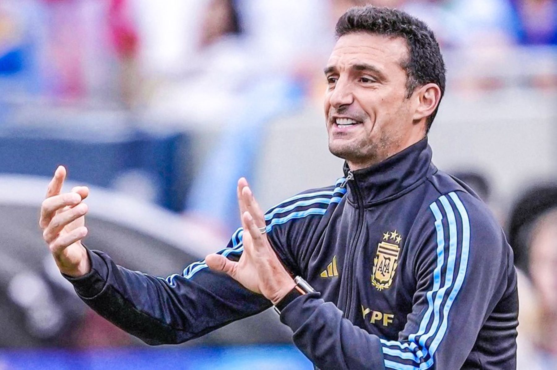 Scaloni prepara una lista con retoques para los partidos ante Chile y Colombia. (Archivo)