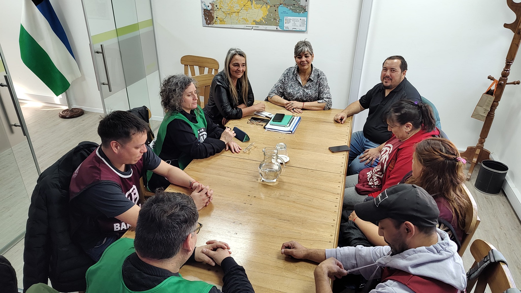 La ministra Campos se reunió con dirigentes de ATE para avanzar en el tema. Foto: gentileza.