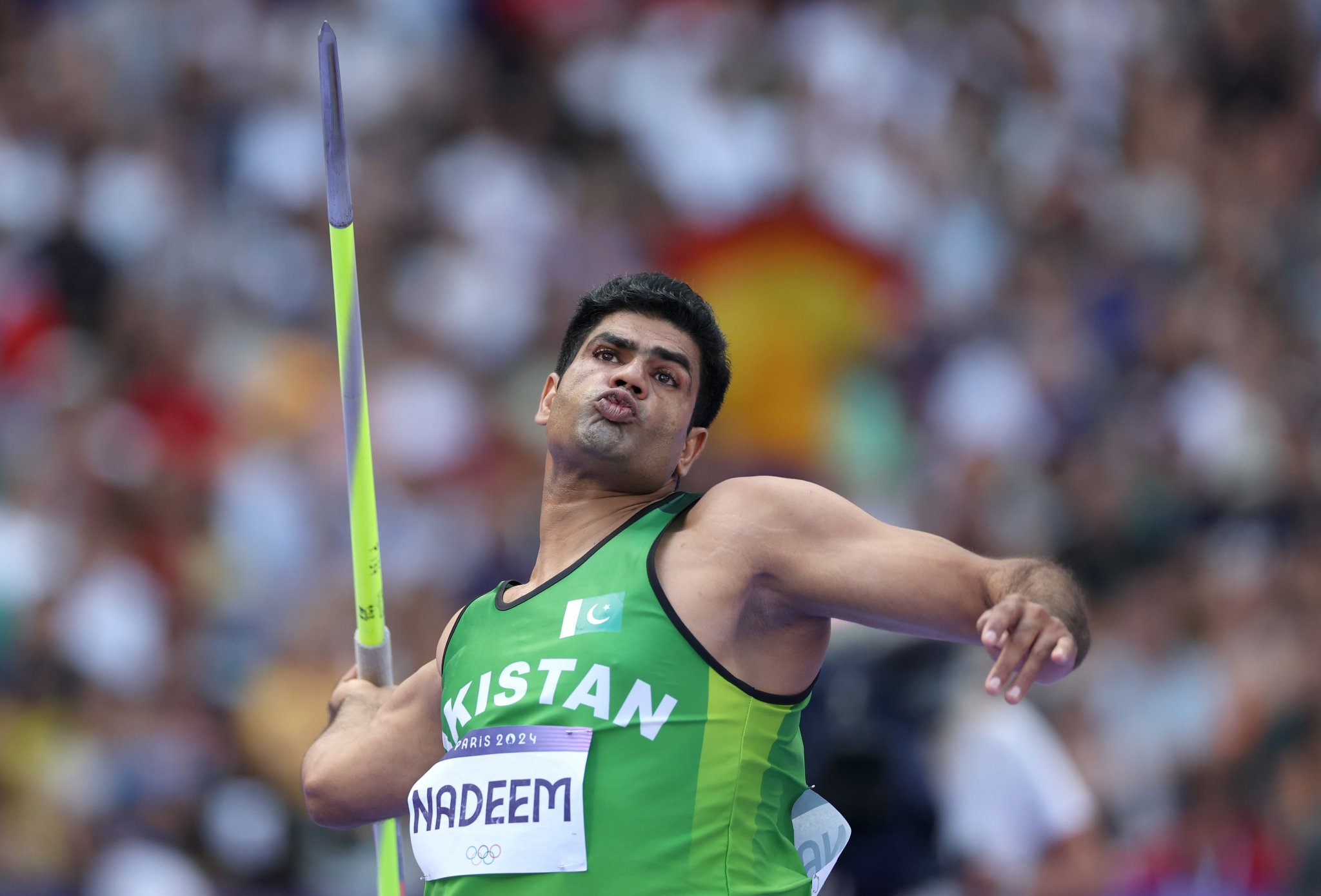 Ashrad Nadeem consiguió romper el récord olímpico en lanzamiento de jabalina.