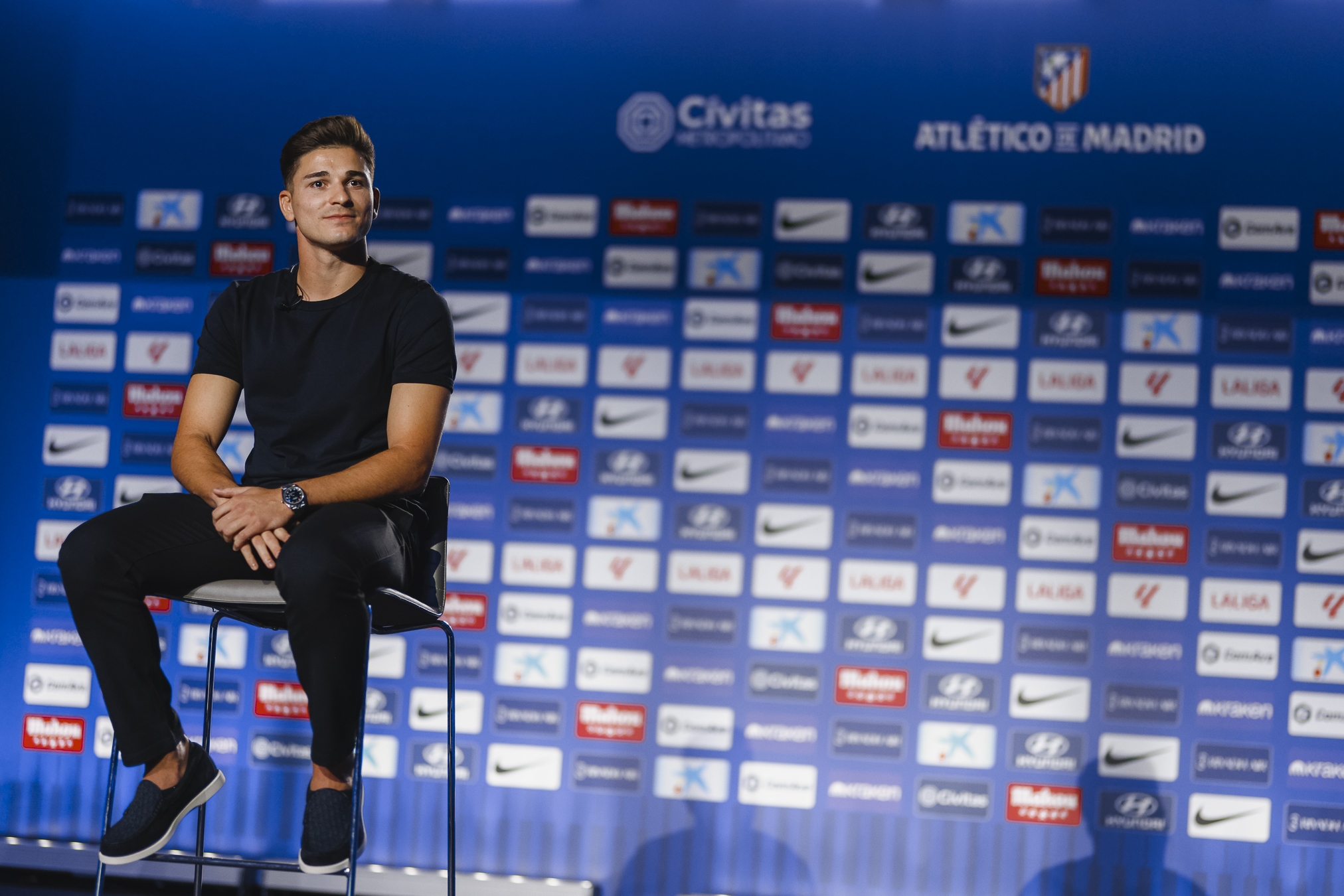 Julián Álvarez tuvo su presentación en Atlético de Madrid.